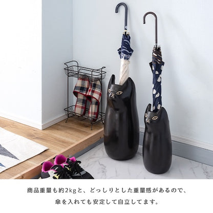 傘立て傘入れアンブレラスタンド玄関かさ収納ポスター収納フラワーベースインテリア置物レトロ猫ねこキャット猫モチーフ陶器コンパクト省スペーススリムおしゃれカフェシンプル安定感店舗ナチュラルかわいい一人暮らし室内室外屋外azm家具