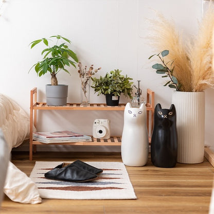 傘立て傘入れアンブレラスタンド玄関かさ収納ポスター収納フラワーベースインテリア置物レトロ猫ねこキャット猫モチーフ陶器コンパクト省スペーススリムおしゃれカフェシンプル安定感店舗ナチュラルかわいい一人暮らし室内室外屋外azm家具