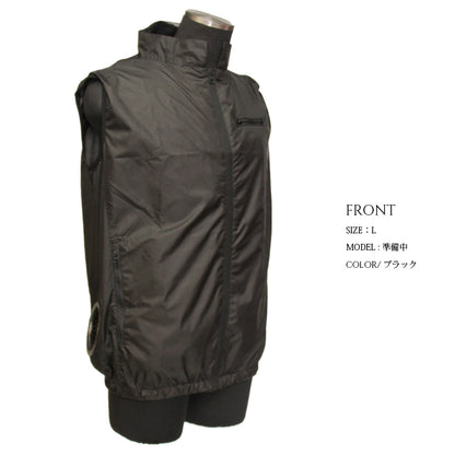 ペルチェファンベスト 冷却ベスト 空調ウェア メンズ 夏 作業服 ペルチェ素子 ファン付き バッテリー付き 熱中症対策 軽量 薄型 黒 M/L/XL/XXL outdoor