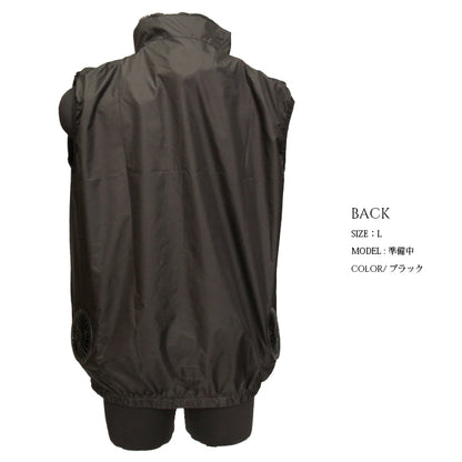 ペルチェファンベスト 冷却ベスト 空調ウェア メンズ 夏 作業服 ペルチェ素子 ファン付き バッテリー付き 熱中症対策 軽量 薄型 黒 M/L/XL/XXL outdoor