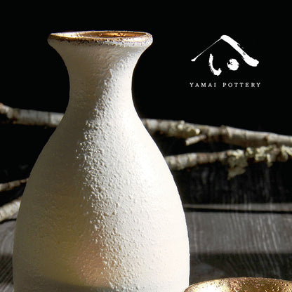 美濃焼 toki minoyaki japan 冷酒器 セット 酒器セット お猪口 冷酒 徳利 おちょこ ペア とっくり 酒器 白結晶金彩 陶器 手作り 2号 食器 結婚祝い 還暦祝い 祝い 還暦 プレゼント ギフト ギフトセット 食器セット お土産 誕生日 贈り物 お祝い 母の日 父の日