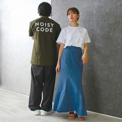 noisycode tシャツ バックロゴ オリジナル レディース メンズ ブランド デザインtシャツ ペア 綿100% 半袖 おしゃれ プルオーバー プリント ロゴ 文字 英字