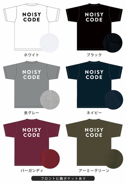 noisycode tシャツ バックロゴ オリジナル レディース メンズ ブランド デザインtシャツ ペア 綿100% 半袖 おしゃれ プルオーバー プリント ロゴ 文字 英字
