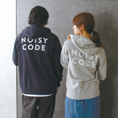 noisycode アウター パーカー ジップパーカー ジップ バックロゴ オリジナル レディース メンズ ブランド デザインパーカー ペア 綿100% 長袖 おしゃれ プリント