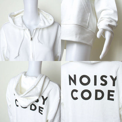 noisycode アウター パーカー ジップパーカー ジップ バックロゴ オリジナル レディース メンズ ブランド デザインパーカー ペア 綿100% 長袖 おしゃれ プリント