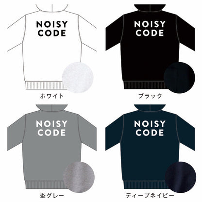 noisycode アウター パーカー ジップパーカー ジップ バックロゴ オリジナル レディース メンズ ブランド デザインパーカー ペア 綿100% 長袖 おしゃれ プリント