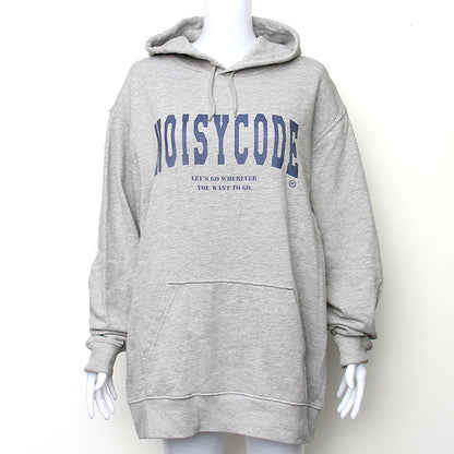 noisycode パーカー レディース 綿100% 綿 コットン100 メンズ 長袖 カレッジロゴ オリジナル フーディー フード プルオーバー デザイン ロゴ プリント 英字