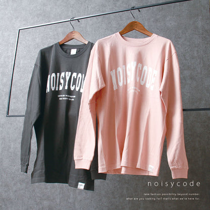 noisycode tシャツ オリジナル カレッジTシャツ カレッジロゴ レディース メンズ ブランド デザインtシャツ ペア 綿100% 長袖 おしゃれ プルオーバー プリント