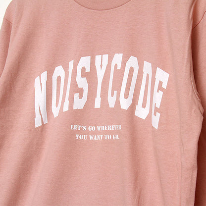 noisycode tシャツ オリジナル カレッジTシャツ カレッジロゴ レディース メンズ ブランド デザインtシャツ ペア 綿100% 長袖 おしゃれ プルオーバー プリント