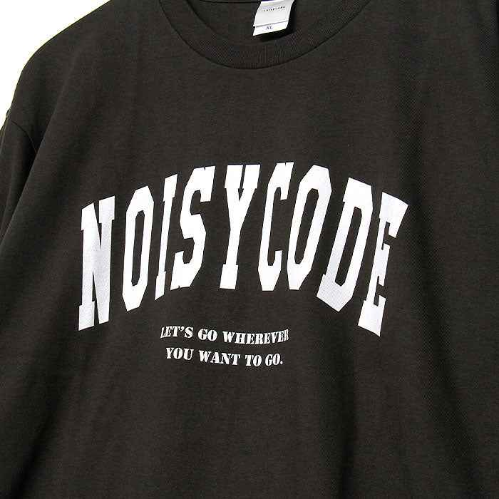 noisycode tシャツ オリジナル カレッジTシャツ カレッジロゴ レディース メンズ ブランド デザインtシャツ ペア 綿100% 長袖 おしゃれ プルオーバー プリント