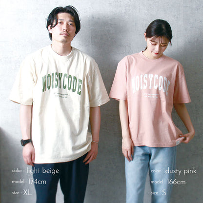 noisycode tシャツ オリジナル カレッジTシャツ カレッジロゴ レディース メンズ ブランド デザインtシャツ ペア 綿100% 半袖 おしゃれ プルオーバー プリント