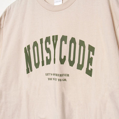 noisycode tシャツ オリジナル カレッジTシャツ カレッジロゴ レディース メンズ ブランド デザインtシャツ ペア 綿100% 半袖 おしゃれ プルオーバー プリント