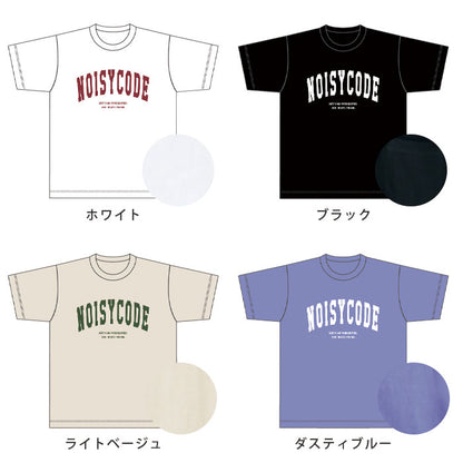 noisycode tシャツ オリジナル カレッジTシャツ カレッジロゴ レディース メンズ ブランド デザインtシャツ ペア 綿100% 半袖 おしゃれ プルオーバー プリント