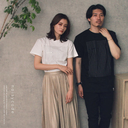 noisycode tシャツ オリジナル レディース メンズ ブランド デザインtシャツ 綿100% 厚手 7.4oz 春 夏 半袖 おしゃれ プルオーバー ドット ロゴ プリント