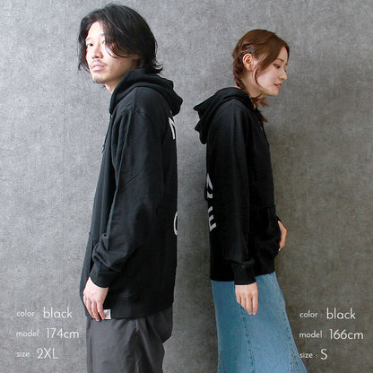 noisycode トップス パーカー オリジナル レディース メンズ ブランド デザインパーカー バックロゴ バックプリント プリント プリントパーカー ペア 綿100%