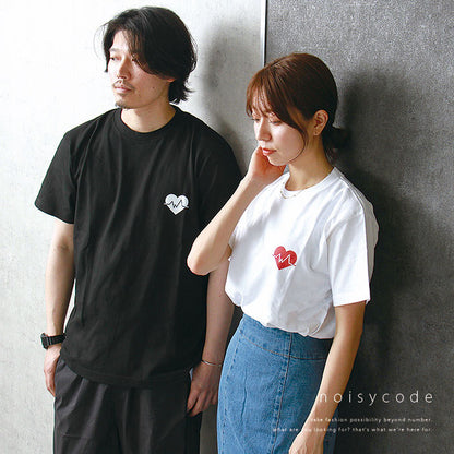 noisycode tシャツ ワンポイント オリジナル レディース メンズ ブランド デザインtシャツ ペア 綿100% 半袖 おしゃれ プルオーバー プリント ロゴ 文字 英字 プ