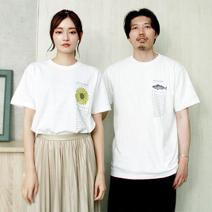 noisycode tシャツ キッズ 女の子 男の子 オリジナル 魚 かつお ひまわり ヒマワリ 向日葵 花 寿司 すし まぐろ トロ 蝶 ちょうちょ ブランド 家族 お揃い