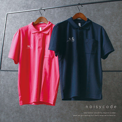 noisycode ポロシャツ オリジナル ポロ レディース メンズ ブランド ポケット付 ポケット デザインポロシャツ ペア 半袖 おしゃれ プルオーバー プリント ロゴ