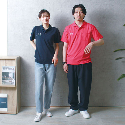 noisycode ポロシャツ オリジナル ポロ レディース メンズ ブランド ポケット付 ポケット デザインポロシャツ ペア 半袖 おしゃれ プルオーバー プリント ロゴ