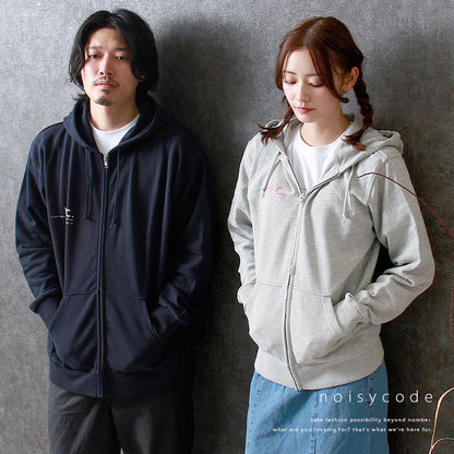 noisycode トップス パーカー ジップパーカー オリジナル レディース メンズ ブランド デザインパーカー プリント ロゴパーカー ペア 綿100% 長袖 おしゃれ