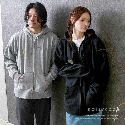 noisycode トップス パーカー ジップパーカー オリジナル レディース メンズ ブランド デザインパーカー ペア 綿100% 長袖 分厚い 厚い 冬 秋 9.7オンス