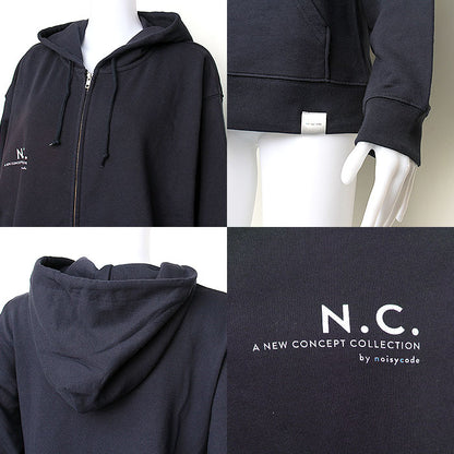 noisycode トップス パーカー ジップパーカー オリジナル レディース メンズ ブランド デザインパーカー プリント ロゴパーカー ペア 綿100% 長袖 おしゃれ