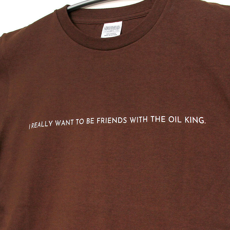 noisycode tシャツ オリジナル 石油王 オイルキング レディース メンズ ブランド デザインtシャツ ペア 綿100% 半袖 おしゃれ プルオーバー プリント ロゴ 文字