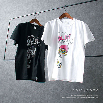 noisycodetシャツオリジナルレディースメンズブランド綿100%デザインtシャツ厚手7.4oz春夏半袖おしゃれプルオーバーメッセージプリント英字ロゴ文字プルオーバーティーシャツベーシックトップスペアルックユニセックス大きいサイズsサイズ