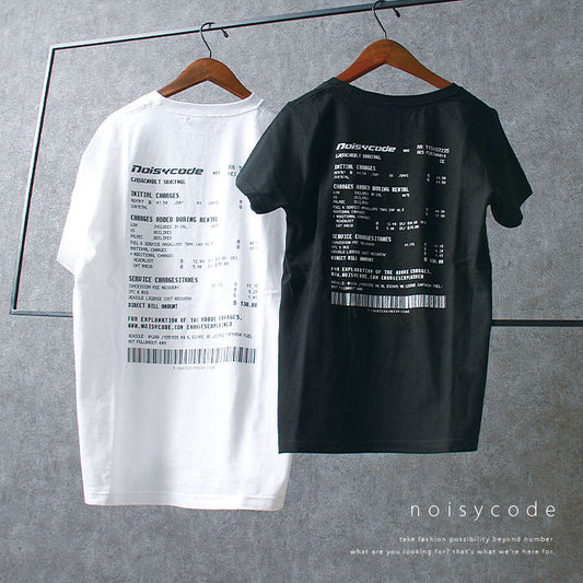 noisycode tシャツ オリジナル コード タグ 暗号 レディース メンズ ブランド デザインtシャツ ペア 綿100% 半袖 おしゃれ プルオーバー プリント ロゴ 文字 英