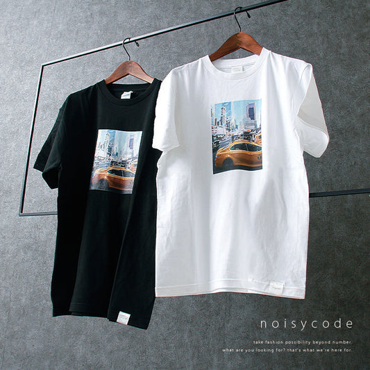 noisycode tシャツ フォトプリント フォト フォトTシャツ オリジナル レディース メンズ ブランド デザインtシャツ ペア 綿100% 半袖 おしゃれ プルオーバー