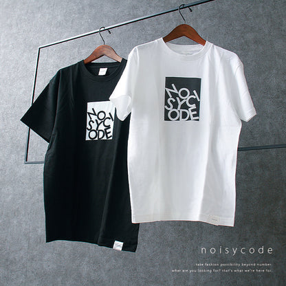 noisycode tシャツ ロゴTシャツ オリジナル レディース メンズ ブランド デザインtシャツ ペア 綿100% 半袖 おしゃれ プルオーバー プリント ロゴ 文字 英字