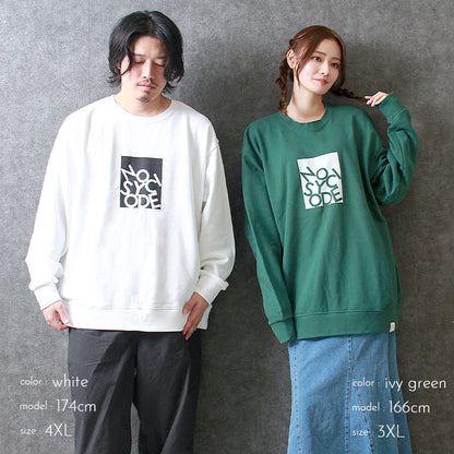 noisycode トップス トレーナー スウェット オリジナル レディース メンズ ブランド デザイントレーナー ペア 綿100% 長袖 分厚い 厚い 冬 秋 9.7オンス