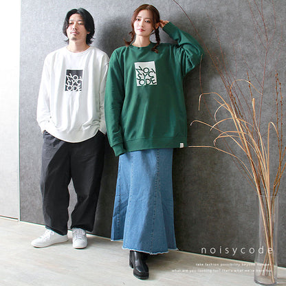 noisycode トップス トレーナー スウェット オリジナル レディース メンズ ブランド デザイントレーナー ペア 綿100% 長袖 分厚い 厚い 冬 秋 9.7オンス