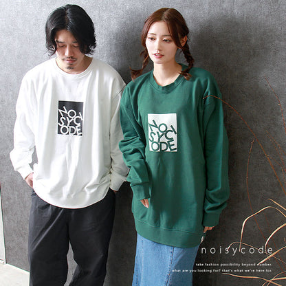 noisycode トップス トレーナー スウェット オリジナル レディース メンズ ブランド デザイントレーナー ペア 綿100% 長袖 分厚い 厚い 冬 秋 9.7オンス