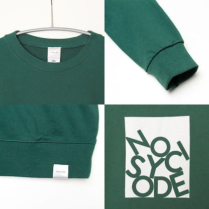 noisycode トップス トレーナー スウェット オリジナル レディース メンズ ブランド デザイントレーナー ペア 綿100% 長袖 分厚い 厚い 冬 秋 9.7オンス