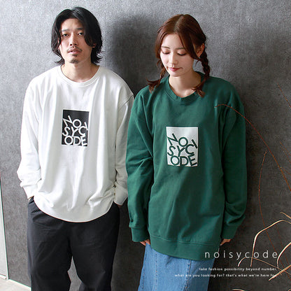 noisycode トップス トレーナー スウェット オリジナル レディース メンズ ブランド デザイントレーナー ペア 綿100% 長袖 分厚い 厚い 冬 秋 9.7オンス
