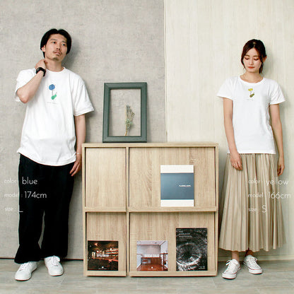 noisycode tシャツ キッズ 女の子 男の子 オリジナル チューリップ 花 絵 ブランド 家族 お揃い デザインtシャツ ペア 綿100% 半袖 おしゃれ プルオーバー