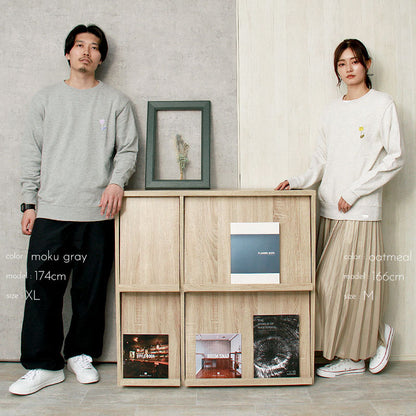 noisycode スウェット レディース 綿100% スエット メンズ 長袖 チューリップ 花 絵 プルオーバー トレーナー デザイン ロゴ ライトトレーナー プリント 英字