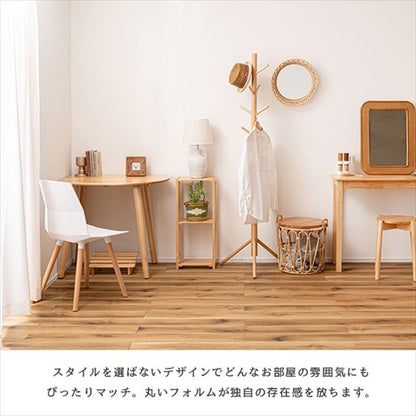 ダイニングテーブル木製ダイニングテーブルデスクコンパクト幅80cm小さめ省スペース1人用2人用壁寄せ壁付けコーナー用ワンルームリビング角丸半円円丸シンプル北欧木製天然木韓国インテリアナチュラルおしゃれhelppo