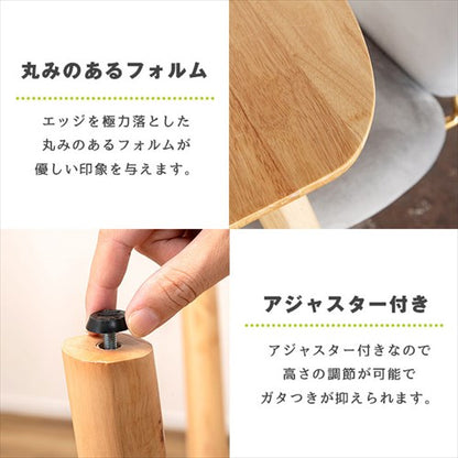 ダイニングテーブル木製ダイニングテーブルデスクコンパクト幅80cm小さめ省スペース1人用2人用壁寄せ壁付けコーナー用ワンルームリビング角丸半円円丸シンプル北欧木製天然木韓国インテリアナチュラルおしゃれhelppo