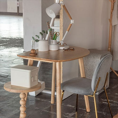 ダイニングテーブル木製ダイニングテーブルデスクコンパクト幅120cm省スペース２人用３人用小さめ壁寄せ壁付け曲線コーナー用リビングワンルーム角丸半円円丸シンプル北欧木製天然木韓国インテリアナチュラルおしゃれhelppo