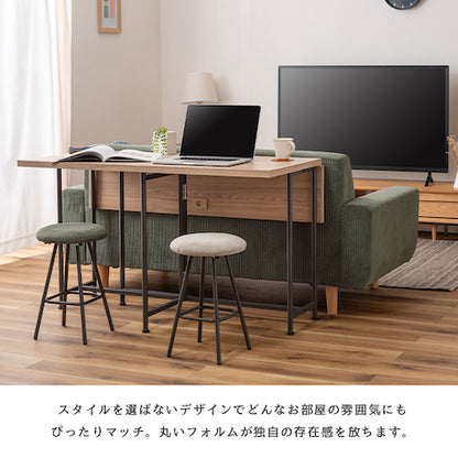 丸型丸椅子円形ラウンドアンティークチェアモダングリーングレースツール椅子イスいすおしゃれコーデュロイスチール軽量