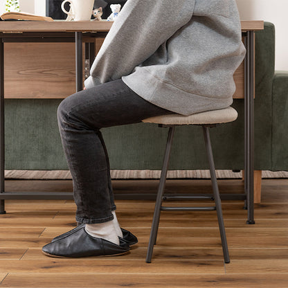 丸型丸椅子円形ラウンドアンティークチェアモダングリーングレースツール椅子イスいすおしゃれコーデュロイスチール軽量