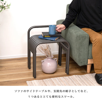 スチールサイドテーブルナイトテーブル花台フラワースタンドディスプレイシンプルモダン玄関リビングダークグレーホワイトスツールチェアチェアー椅子イスおしゃれ腰掛け