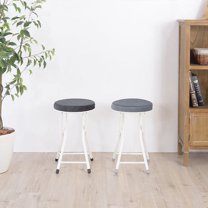 カウンターチェアバーチェアパソコンチェアコンパクトPCチェアクッションロンダキャップ付きロック付スチールスツール丸スツール腰掛け椅子北欧カジュアルシンプル隙間収納コンパクト折りたたみスツールフォールディングチェア