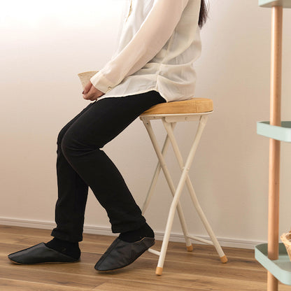 スツールハイスツールフォールディング折りたたみ椅子いすイスチェア腰掛けおしゃれシンプルアームレス肘なし背もたれなしコンパクト北欧隙間収納ロック付き