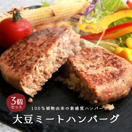 ハンバーグ 大豆ハンバーグ 大豆ミート 大豆 ヴィーガン ベジタリアン ギフト 3個 3個セット 90g 270g レトルト 温めるだけ 非常食 おかず 惣菜 セット