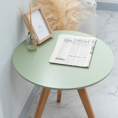 テーブルディスプレイ台木製天然木パインくすみカラー三本脚おしゃれコンパクトシンプル北欧韓国かわいいナチュラル一人暮らしベージュグリーンピンクグレーテーブルサイドテーブルナイトテーブル